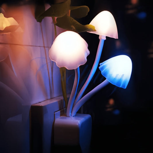 3D LED Light Night Sensor Mushroom Lamp