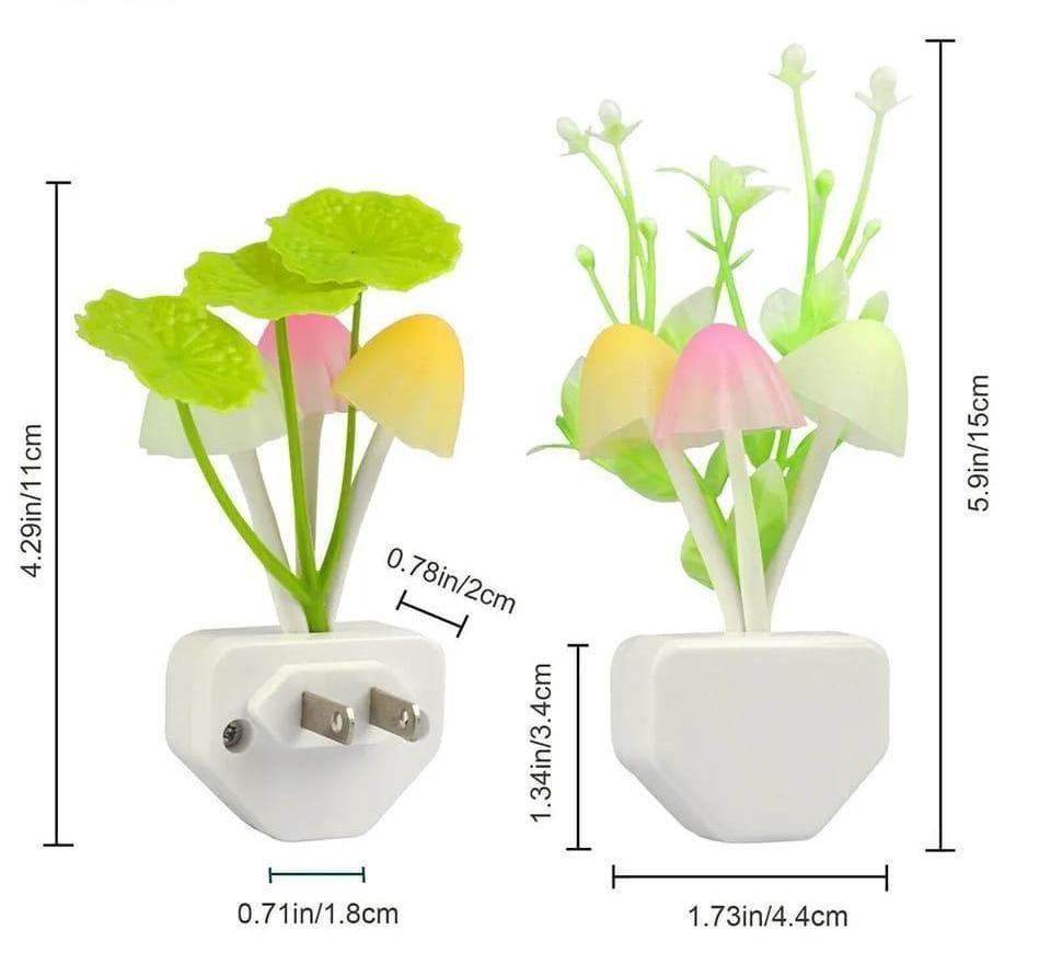 3D LED Light Night Sensor Mushroom Lamp