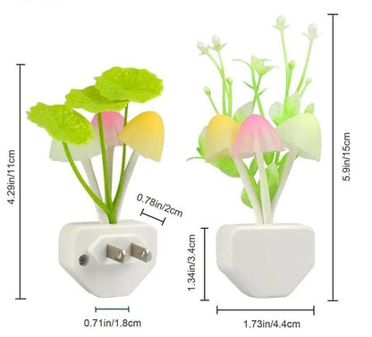 3D LED Light Night Sensor Mushroom Lamp