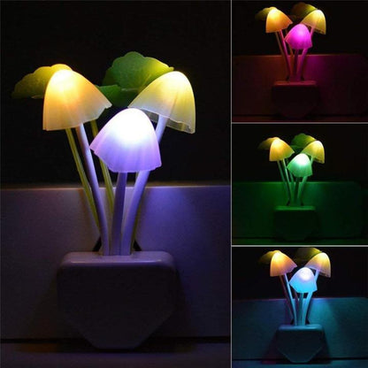 3D LED Light Night Sensor Mushroom Lamp