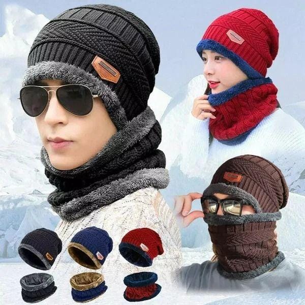 Wool Cap & Neck Warmer Set