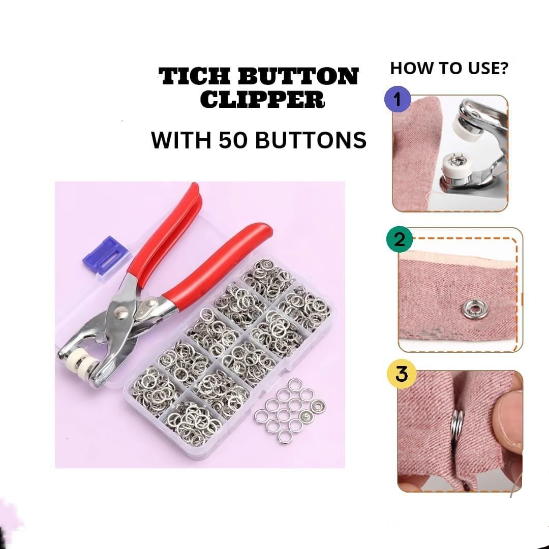 Tich Button Machine - 50 Buttons Per Pack