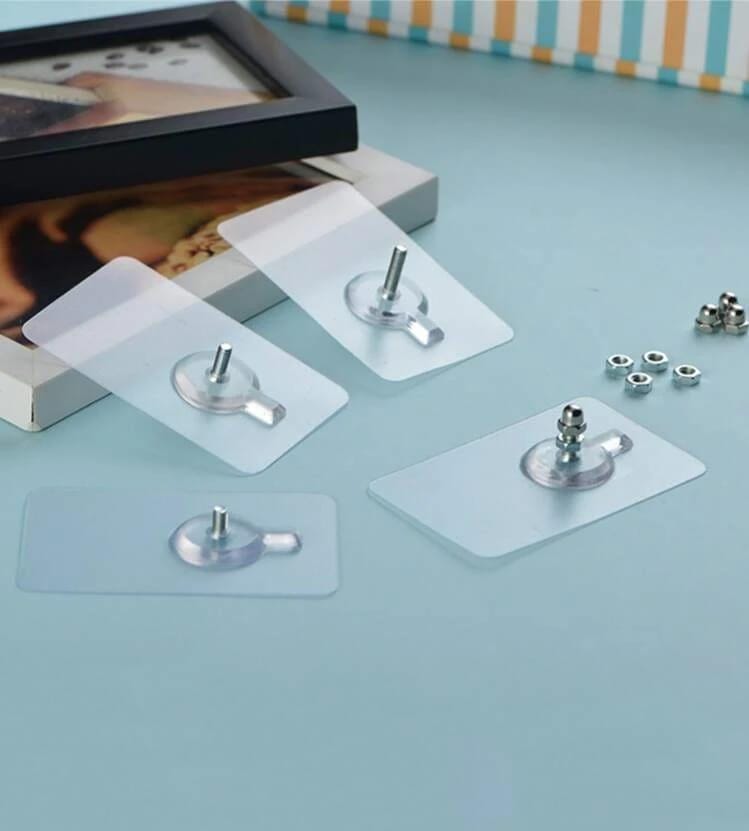 Adhesive Wall Hanger Hooks with Screw Mounts | 5 Pieces